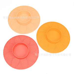 Bol en silicone multifonctionnel pour animaux de compagnie, tapis de léchage à alimentation lente pour chiens, design arrondi de grande taille 320x320x58mm - Product Image 3