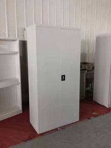 Modern Steel Closet Locker with <b>Mirror</b> 2-Door Space Saving <b>Wardrobe</b> for Office & Workshop Use Metal Cabinet - Product Image 6