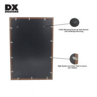 Cadre en bois personnalisé DX DESIGNS pour photos et médailles de marathon, support mural pour dossiers de course, 8x10 11x14 A4 A3, OEM