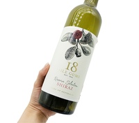 Étiquettes de bouteille de vin personnalisées en vinyle holographique et papier artistique, durables et résistantes aux traces