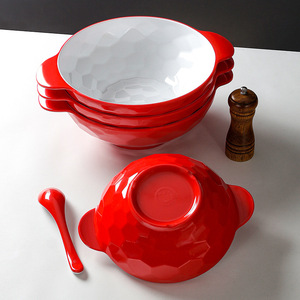 Bol à double anse en mélamine Kaiboya, grande taille professionnelle, pour fondue, nouilles froides, plats épicés, poisson mariné, soupe Maocai - Product Image 3