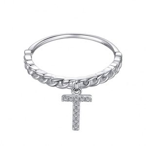 Dylam Ladies Girls A-Z Initial Letter <b>Ring</b> 5A Cubic Zirconia Initial Alphabet Women <b>Statement</b> <b>Ring</b> Party <b>Ring</b> - Product Image 1