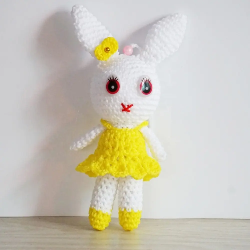 Pabrik grosir rajutan tangan crochet mainan boneka kelinci lucu untuk anak-anak