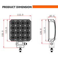 Luz de Trabajo LED de 4 Pulgadas con Haz de Luz Amplio, Certificación E-Mark, 12V 24V, Luz LED Todoterreno para Automóviles, Iluminación Exterior para Camionetas 4x4, ATV, Tractores