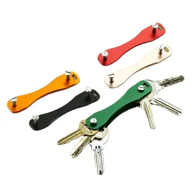 Flexibler Schlüssel halter aus Aluminium legierung Clip Keys Organizer Folder Key chains
