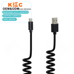 Câble de charge USB C à ressort avec fil de cuivre pur pour la connexion d'équipements personnalisés - Product Image 1