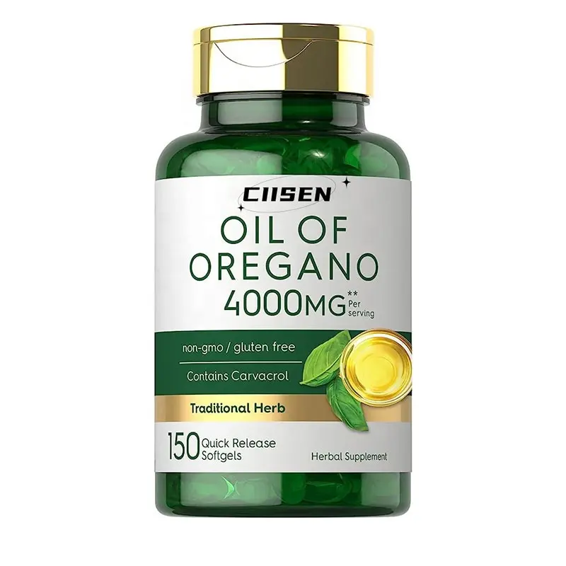 OEM Private Label Health Supplement Oregano Oil Softgels capsule support healthy intestinal flora Free Sample