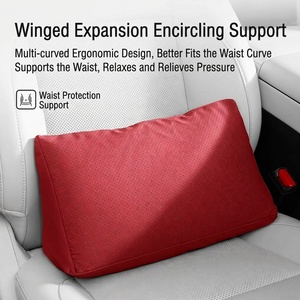 Coussin de soutien lombaire et appui-tête de siège auto en cuir Nappa de luxe avec mousse à mémoire de forme, support intérieur fixe et stable, compatible Mercedes BMW <span class=keywords><strong>Audi</strong></span> - Product Image 5