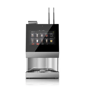 Intelligent Automatic Desktop Coffee Machine Black And Silver Bean Cup Freshly Ground Espresso For Coffee Enthusiasts
