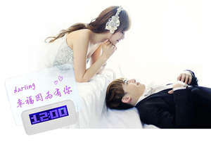 תזכורת תאורה חדשה מעוצבת הובילה לפלואורסצנט כתיבה הודעה מזכר לוח שעון מעורר דיגיטלי - Product Image 6