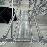 Sistem Perancah Modular Ring Lock Perakitan Cepat, Kapasitas Beban Tinggi, Penyangga Industri Luar Ruangan, Galvanis