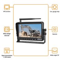 Système de caméra de recul sans fil avec deux écrans partagés 7 pouces et caméra de recul sans fil étanche IP68 pour camion