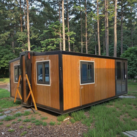 Maisonnette préfabriquée mini de 20 pieds sur roues, kit de cabane en bois moderne, bâtiment de jardin, maison conteneur préfabriquée