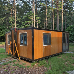 Maisonnette préfabriquée <span class=keywords><strong>mini</strong></span> de 20 pieds sur roues, kit de cabane en bois moderne, bâtiment de jardin, maison conteneur préfabriquée - Product Image 1