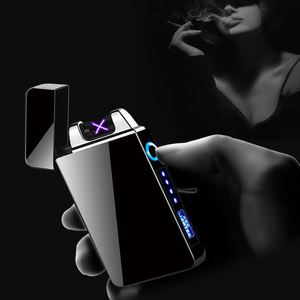 ไฟแช็ค USB แบบไร้เปลวไฟและกันลมพลาสมาแบบโค้งคู่สำหรับคริสต์มาสหรือจบการศึกษาของขวัญตามสั่ง - Product Image 4