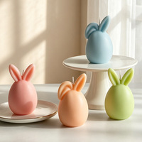 Vela Aromática de Cera de Soya en Forma de Huevo de Conejo de Pascua, Regalo de Vela Perfumada