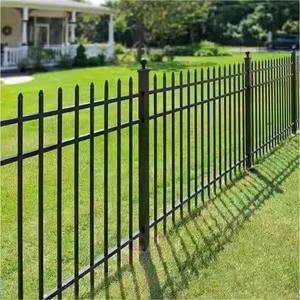 Clôture en acier au zinc en fer forgé enduit de poudre de haute qualité pour clôture de décoration de jardin à la maison - Product Image 4