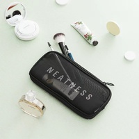 Sac en maille de nylon transparent imperméable avec logo personnalisé, petit et grand kit de lavage de voyage, trousse de maquillage, pochette à cosmétiques