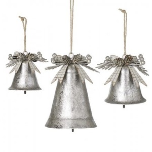 Campanas de vaca Jumbo artesanales de metal dorado hechas a mano de estilo vintage rústico para decoración de Navidad y Año Nuevo en el jardín del hogar - Product Image 3