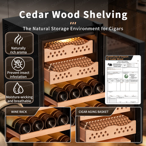 50c Cigarloong Cigar Humidor Spanish Cedar Lined Drawers <b>Cabinet</b> with Digital Hygrometer 50c Cigar Humidor Spanish - Product Image 4