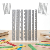 Matrices de découpe en métal pour motifs floraux et bordures en dentelle, matrices de découpe pour scrapbooking, pour la création de cartes et la décoration artisanale