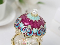 SHINNYGIFTS fait à la main en étain métal émail carrousel boîte à musique faveur de mariage et cadeaux d'anniversaire décoratifs pour la maison Souvenir