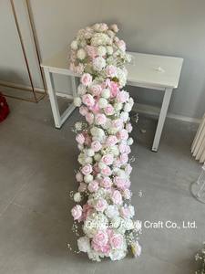 Op Maat Gemaakte Kunstbloemen Runner Bruiloft Bloem Rij Arrangement Bloemenloper Voor Bruiloft Decor - Product Image 2