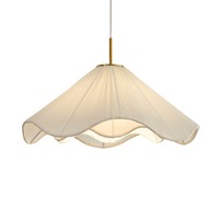 Lampe suspendue de plafond pour salon, style moderne et créatif en tissu, chambre à coucher, restaurant, éclairage domestique, lustre