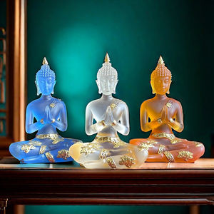 आधुनिक राल मूर्तिकला दक्षिण-पूर्व एशियाई बुद्धा प्रतिमा के लिए पारदर्शी रेसिन मूर्तियां - Product Image 1