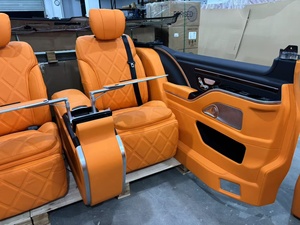 Chaise arrière de luxe avec console <span class=keywords><strong>MBS</strong></span> Table pour Benz Vito Vclass V250 W447 V300 Panneaux latéraux extra longs Écran tactile Lumière LED - Product Image 6