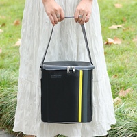 Sac isotherme rectangulaire portable extra large en tissu Oxford épaissi, écologique et léger, pour pique-nique et toutes saisons