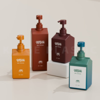 Bouteille pompe en HDPE de 500 ml et 1000 ml pour soins capillaires, savon liquide, gel douche, shampoing, lotion, avec impression de logo personnalisée en couleur KAIGE