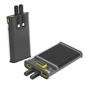 10000mAh trasparente USB Fast Charge Power Bank PD 20W Quick Charge 3.0 USB C batteria esterna per iPhone Xiaomi Samsung HUAWEI