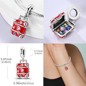 Charm Pendente MULA Serie Rossa Originale in Argento Sterling <span class=keywords><strong>925</strong></span> per Bracciali e Collane Fai-da-Te Gioielli per Bambini Idea Regalo con Zircone - Product Image 4