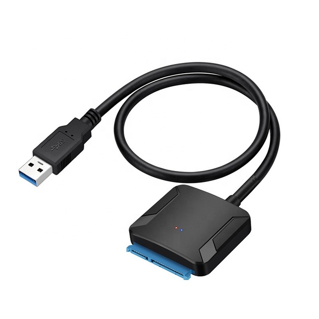 High Compatible 3.5 Inch SSD HDD Hard Drive USB 3.0 to SATA Adapter with Pure Copper Braid Shielding Male to Female PVC Jacket