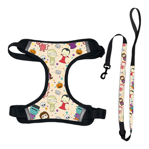 Custom Halloween Pet Harness Leash <b>Collar</b> Modern Fashion Bandana 2-Pc Gift Set Custom Printed for <b>Dogs</b> - Product Image 1