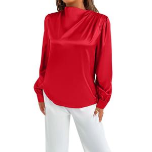 Annshine 2026 Musim Panas Kemeja Satin Fashion Baru untuk Wanita, Blus Satin Transparan Ringan untuk Perdagangan Luar Negeri - Product Image 2