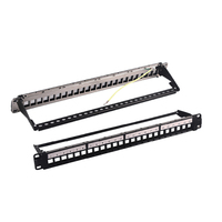 MT-4213 Obral Besar STP Tipe 1U 24 Port Kosong Panel Patch Kosong 19 Inci dengan Palungan Kabel
