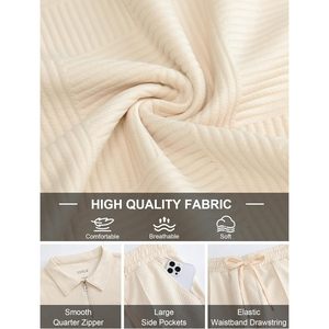 Conjunto Deportivo Personalizado para Hombre de 2 Piezas, Camiseta Polo de Manga Larga y Pantalones, Mezcla de Algodón y Spandex de Peso Medio, Transpirable, Estilo Casual - Product Image 6