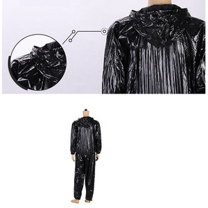 Combinaison de <span class=keywords><strong>sauna</strong></span> en PVC pour hommes et femmes, vente chaude de l'usine OEM, design en plastique résistant pour la transpiration, combinaison de <span class=keywords><strong>sauna</strong></span> pour les séances d'entraînement en salle de sport - Product Image 5