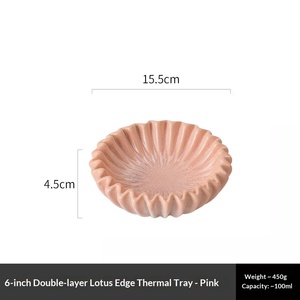 Grande assiette à salade blanche évasée à volants en porcelaine, élégante pièce maîtresse avec finition polie, disponible en <span class=keywords><strong>3</strong></span> tailles différentes - Product Image 6