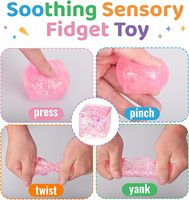Cube anti-stress Premium Squishy à remontée lente, Cube Fidget sensoriel doux haute densité, Balle à presser effet glace, Jouet Fidget