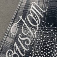 Chemises décontractées en flanelle de style streetwear personnalisées Salati pour hommes, à carreaux, manches longues, 100% coton, avec strass