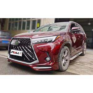 Kit de carrosserie de pare-chocs de voiture adapté pour Highlander 2018-2020 mise à niveau vers le modèle Lexus ensemble de pare-chocs avant et arrière avec calandre - Product Image 3