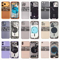 Coque Arrière Complète avec Châssis pour iPhone 16 15 14 13 12 11 Pro Max X Xr Xs 8 7 6 – Pièces Détachées de Boîtier Mobile de l'iPhone X au 17