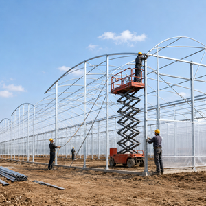 Serre en film multi-spans personnalisée pour la production commerciale de légumes, l'agriculture hydroponique et les projets d'agriculture intelligente - Product Image 5