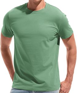 T-shirt formel en polyester/coton, tricot uni, vêtements d'été, manches courtes, respirant, t-shirts pour hommes, différentes tailles et couleurs - Product Image 3