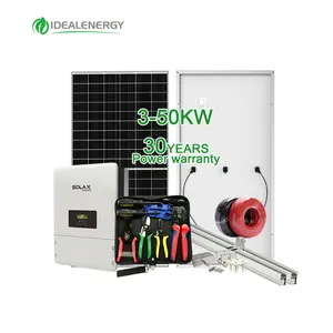 IDEAL sun panels ac electricity 3000w 3000 watt 3 kw house solar panel set solar inverter 5000w home on grid system