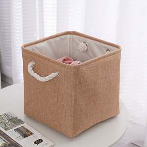 Organisateur de couches pliable pour bébé, panier de rangement en toile avec poignées - Product Image 5