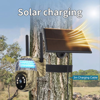 Caméra solaire Ubox Camo 4G avec carte SIM, PTZ sans fil, 3MP, alarme PIR, vision nocturne 20m, suivi humain, enregistrement audio-vidéo, étanche